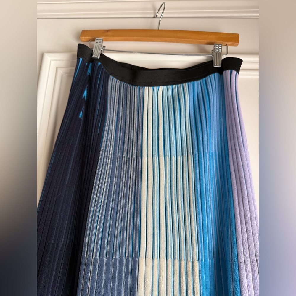 COS Blue, Purple, and Tan Pleated Maxi Skirt - Picture 5 of 9